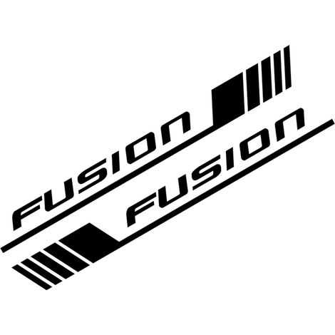(Argent mat - Pour Fusion) Compatible avec les accessoires Ford T Autocollant latéral de portière de voiture (1/5)