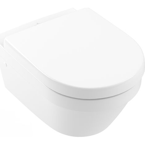 Villeroy & Boch – Cuvette sans bride DirectFlush – Fixations invisibles – Sortie horizontale – Abattant softclose – SETARCHITECTURA2 (1/2)