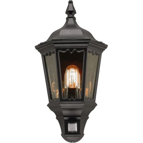 [NEUWERTIG] B-Ware Elstead Außenwandleuchte Medstead Sensor Schwarz Wandlampe Lampe Leuchte Spot