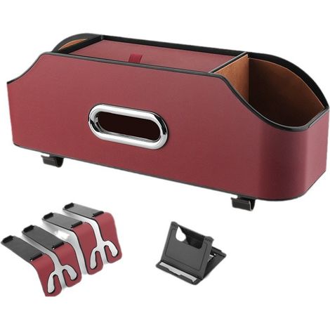 Organizzatore per il sedile posteriore dell'auto, contenitore portaoggetti per poggiatesta con ganci, porta fazzoletti multifunzionale per il sedile posteriore (1/2)