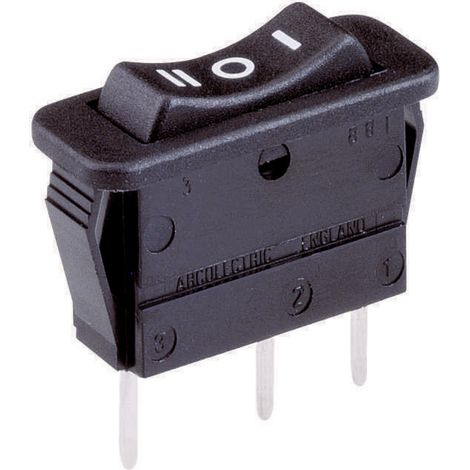 Arcolectric (Bulgin Ltd.) C 1522 VB AAB Wippschalter C 1522 VB AAB 250 V/AC 16 A 1 x (Ein)/Aus/(Ein)