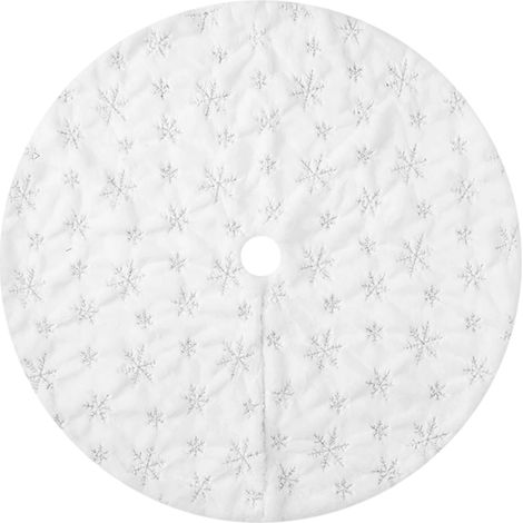 Tapis de sapin de Noël en peluche, texture douce et confortable, décorations de Noël réutilisables avec doublure hydrofuge, conception double couche, convient (1/5)