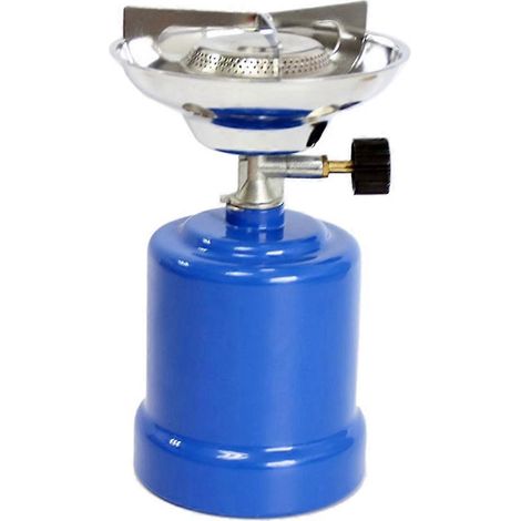 Réchaud de camping portable, cartouche de gaz de 190 g aux normes européennes, cafetière avec brûleur à propane réglable, idéal pour la pêche, la randonnée et les pique-niques. (1/5)