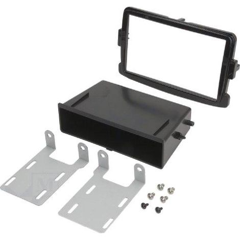 Facade autoradio FA432A compatible avec Dacia Opel Renault - Noir Brillant