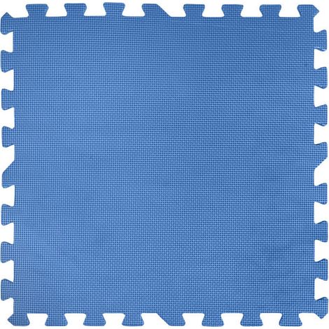 Tapis de sol pour piscine en EVA bleu, 50 × 50 cm (lot de 9 dalles), antidérapant, protection du revêtement, sécurité optimale pour enfants et adultes (1/5)
