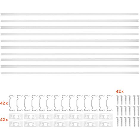 10 profilés en aluminium en U pour ruban LED, 2 m, lot de 10, avec diffuseur opalin, embouts et fixations, installation facile pour éclairage sous meuble (1/5)