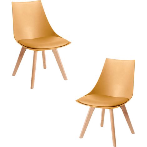 Packs Sillas Comedor - Pack 2 Sillas Blok - Mostaza (1/5)