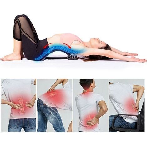 Masseur Dos Inphysio- Appareil d'étirement Lombaire Yoga- Massage dos Colonne Vertébrale- Correcteur de Posture- 3 Niveaux Réglage (1/5)