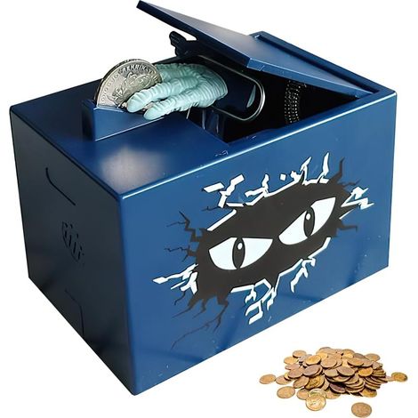 Tirelire électronique, automatique, pour enfants, avec son, cadeau d'anniversaire, de Noël, de Pâques, pour garçons et filles (1/5)