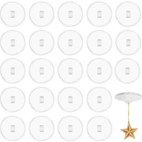 30 crochets autocollants transparents sans perçage, patères adhésives pour plafond, mur, porte, cuisine et salle de bain, supports pratiques pour suspendre vêtements et accessoires (1/5)