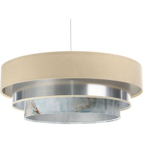 Suspension triniti - Beige intérieur argenté et décoration
