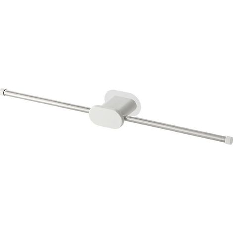 1 Toallero de doble barra para pared, acero inoxidable, con ventosa, ideal para el baño y que ahorra espacio. (1/5)