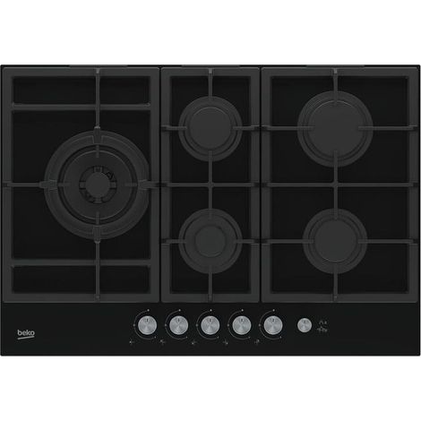 Beko HILL 75235 S Schwarz Einbaukochfeld 75 cm Gas 5 Brenner