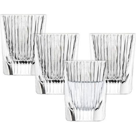 Verres à schnaps Fave set de 4, verres à shot modernes avec rainures en relief et cut outs, verres en cristal lavables au lave-vaisselle art. n° 124302 (1/5)