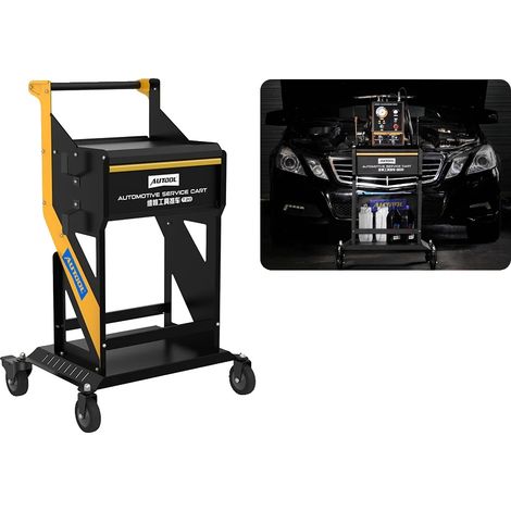 Chariot à outils, acier laminé à froid, capacité de charge de 100 kg, design à tiroir, roues silencieuses de 4 pouces, stockage modulaire en couches (1/5)