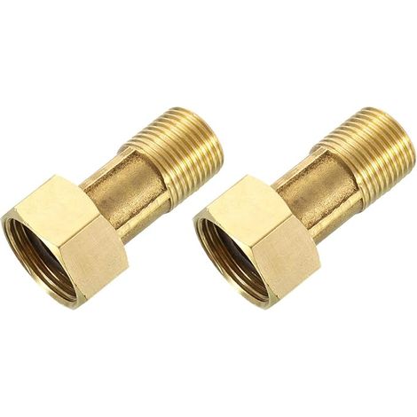 2Pcs Raccord De Tuyau pour Compteur d'eau en Laiton (1/5)