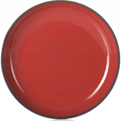 Revol SOLID Porzellan-Teller rot und schwarz 23,5 cm