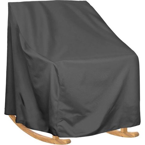 Schutzhülle für Schaukelstuhl Gartenstuhlschutzhülle Schützt Möbel Wasser und staubdicht 70 x 83 x 99 cm Schwarz (1/5)