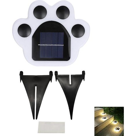 Lampes solaires en forme de pattes de chat pour jardin, éclairage de chemin et d'allée. (1/5)