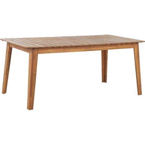 Tavolo da pranzo da giardino in legno di acacia rustico 180 x 90 cm Fornelli