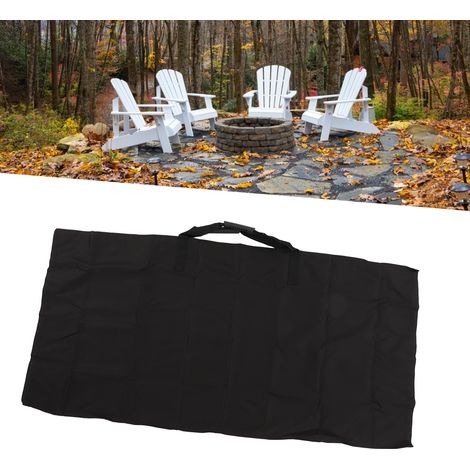 Sac à feuilles de jardin 2 en 1, tapis de jardin pour feuilles mortes, sac de rangement extérieur pour déchets de feuilles, noir (1/5)