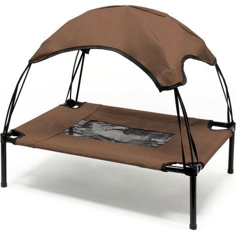 Tumbona para perros 60 cm 15 kg máx. Cama elevada protección solar S relax marrón 160000529