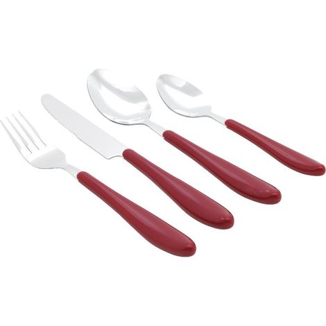 Servizio di Posate da Tavola Madeira Burgundy 24 Pezzi (1/2)