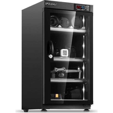 Armoire sèche pour appareils Photo 55L Déshumidificateur de Produits électroniques Armoire à Test d'humidité avec lumières LED (1/5)