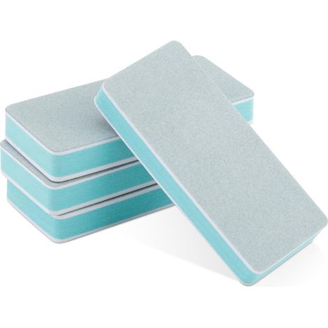 Brosses Nettoyage Aquarium - Lot de 4 - Éponge Double Face - Sans Rayures pour Vitres - Usage Aquariophile et Maison - Vert Clair 9x4cm (1/5)