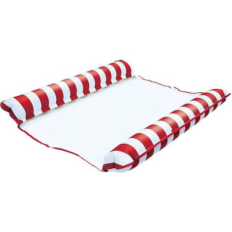Northix Amaca Gonfiabile XXL Bianca e Rossa 138 cm