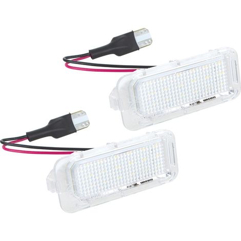 Luces LED para matrícula Ford C-MAX II Fiesta Mk7 Focus II FL III Galaxy II Kuga I Mondeo Mk4 Mk5 S-MAX Tourneo Transiy viii, juego de 2 piezas. (1/2)