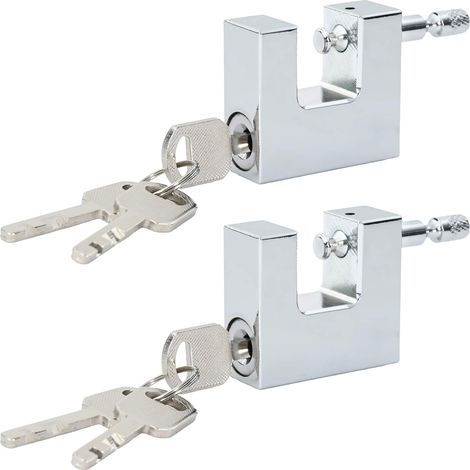 Padlock 2 pcs Silver Steel vidaXL