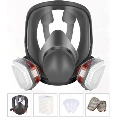 Masque facial intégral réutilisable - Respirateur facial intégral 6800, pour peinture, poussière, produits chimiques, formaldéhyde, polissage, teinture, pulvérisation automobile (1/4)