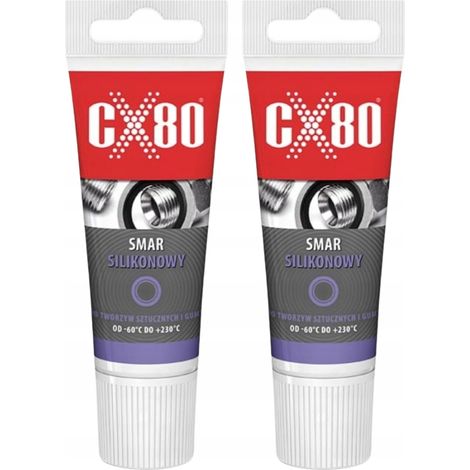 Grasa de silicona incolora CX80 para caucho, juntas de alimentos, grifos, NSF 40 g x 2
