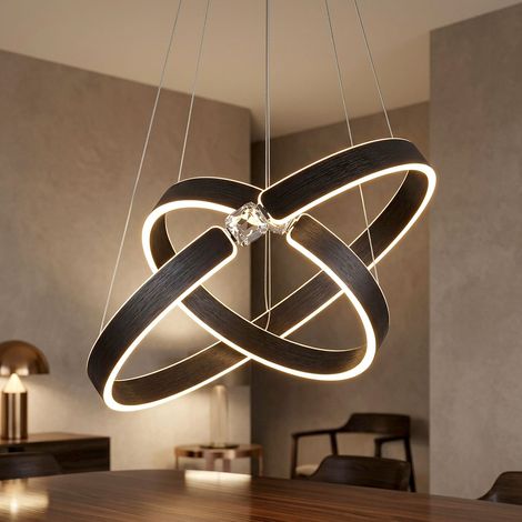 Lampada a sospensione a LED per cucina, regolabile in altezza, in metallo bronzo, H 125 cm (1/5)