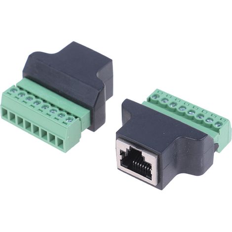 Direktvertrieb von RJ45-auf-grünen-RJ45-Adaptersteckern, lötfreien Kristallkopf-Adapterkabeln auf 8-polige Klemme. (1/5)