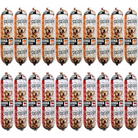 20 x 0,9 kg KAPI Hundefutterriegel 95 % Fleisch - Geschmacksmischung