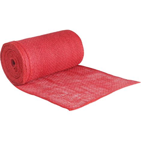 Rollo de yute Rojo 25 x 2500 cm vidaXL
