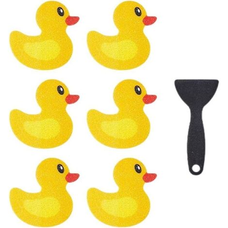 6 Autocollants Antidérapants pour Baignoire et Douche avec Raclette (env. 9.91  x 5.84 ) (1/4)