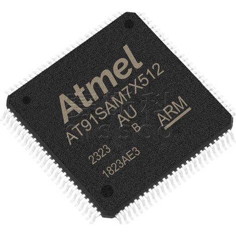 Electronic components AT91SAM7X512B-AU AT91SAM7X256C-AU, 5 units of each.