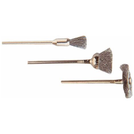 POGGI 476.00  3 MINI SPAZZOLE ACCIAIO GAMBO 3 MM- POGGI- 1,0 confezione (1/2)