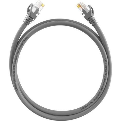 Hikvision LAN-Kabel CAT6 U/UTP DS-1NP6UEC0 24AWG RJ45 0,5M Grau (1/3)