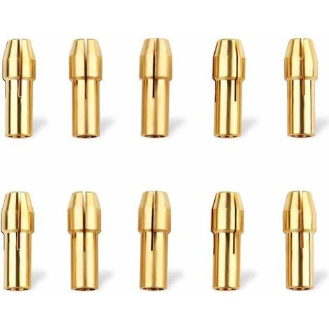 10Pcs 4.8MM Drill Chuck,Mandrin de Serrage en Laiton Tige Mandrins de Précision en Laiton Mini Collet Mandrin Mandrin Serrage à Pince 0.5mm/0.8mm/1.0mm/1.2mm/1.5mm/1.8mm/2.0mm/2.4mm/3.0mm/3.2mm - Crez (1/4)