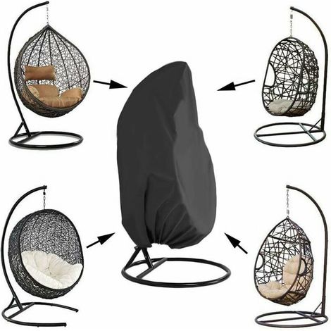 Ensemble de balançoire pour panier suspendu d'extérieur (simple noir 115190 cm) pour la protection des meubles d'intérieur et d'extérieur (1/3)