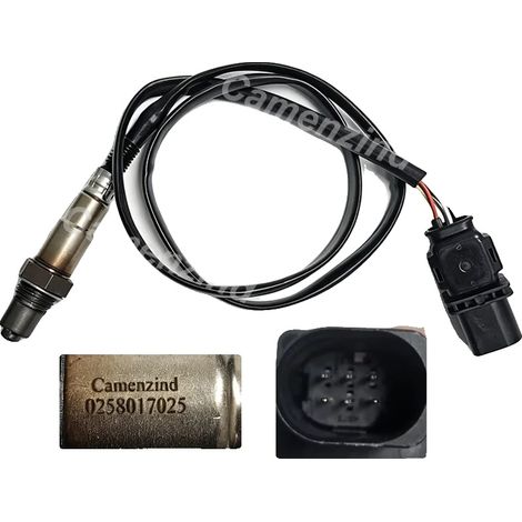 Sensor de oxígeno Lambda, construcción metálica, posición aguas arriba, configuración de 5 cables, tipo de sensor piezoeléctrico, intercambiable con múltiples modelos. (1/5)