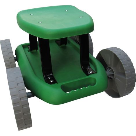 Garden Roller Seat Stool & Tool Space (Kneeling Lightweight Outdoor Puncture Proof Wheels)