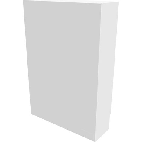 Atole – Cache nourrice plomberie en acier peint blanc – Largeur fixe 650mm – Dimensions 450 x 150mm – Fixation invisible pour installations standards (1/5)