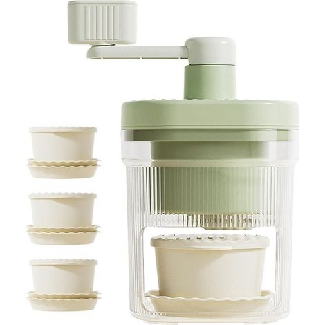 Machine portable pour glace hachée à la main – Broyeur à glace à manivelle pour granites et smoothies Appareil de comptoir Idéal pour bar, cocktail, fête, cuisine, et (1/5)