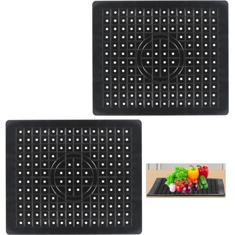 1 pièce Tapis d'égouttage en caoutchouc, drainage rapide, tapis de caniveau pour évier, lavabo, cuisine et salle de bain (1/5)