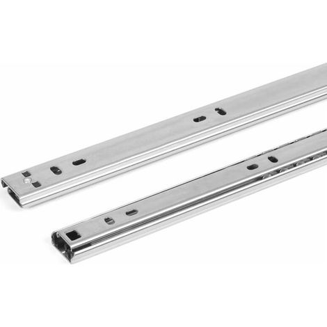 2er-Set Kugellaufschienen für Schubladen – Teilauszug, 27 mm Nut, Länge 350 mm – Möbelbeschläge und Aufbewahrung (1/5)